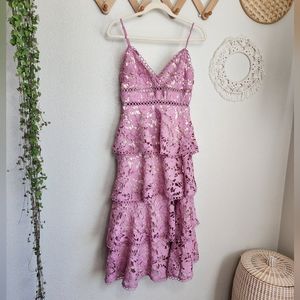 Showpo In Other News Dress In Mauve Lace NWOT